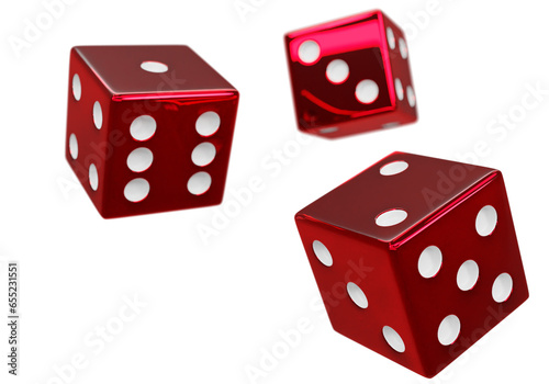 red dice on white