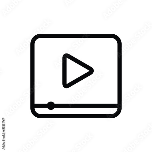 Video movie player vector icon