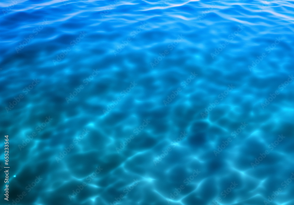 海と水のイメージ　青い曲線の背景