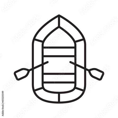 Boat with oars icon