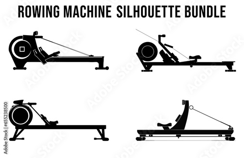 Gym Machine Silhouettes vector Bundle, Fitness element machine illustration Bundle