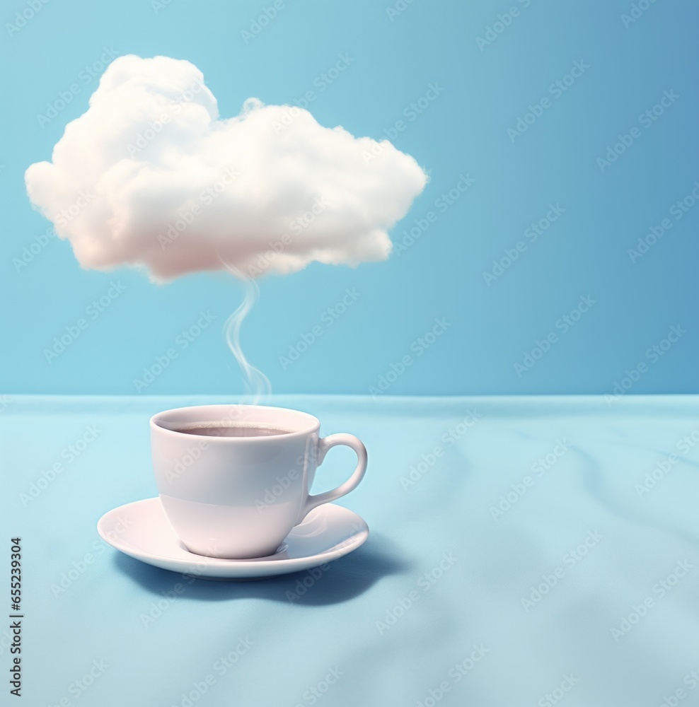 cup of coffee on blue background cup of coffee on blue background