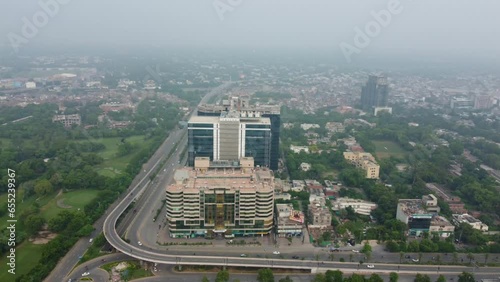 Top view of Siddique Trade Center in Lahore Pakistan photo