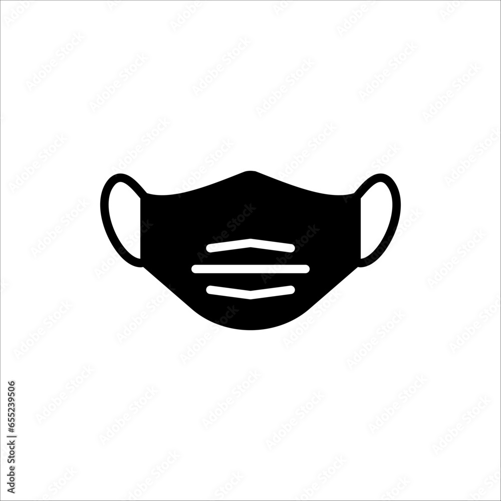 medical mask icon. vector illustration on white background