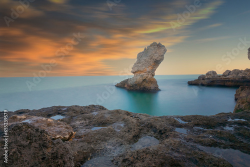Black Sea coast in Turkey Kirklareli Province kiyikoy and stunning background photo