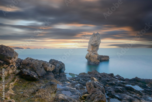 Black Sea coast in Turkey Kirklareli Province kiyikoy and stunning background photo photo