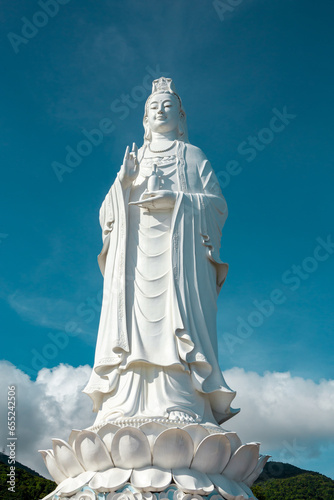 Lady Buddha statue at the Linh Ung Pagoda in Danang city in Vietnam
