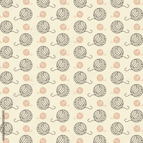 Beautiful pattern of wool yarn seamless background vector illustration