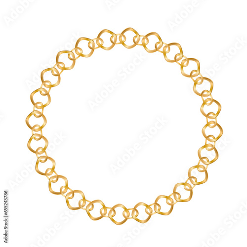 Wallpaper Mural golden cnain jewelry shine round frame Torontodigital.ca