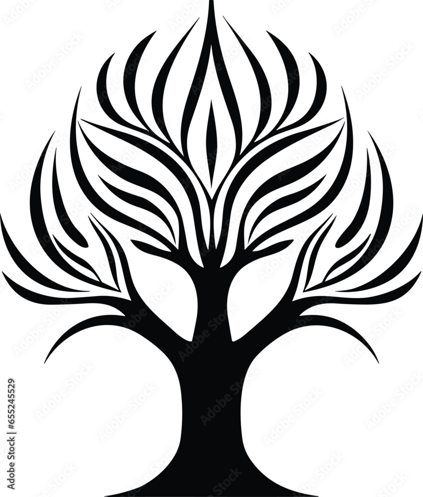 Human hands and tree with green leaves. Logo, symbol, icon, illustration, vector, template, design Human hands and tree with green leaves. Logo, symbol, icon, illustration, vector, template, design