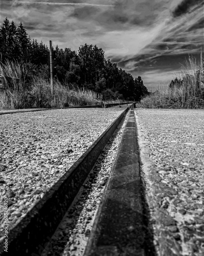 railway in the morning