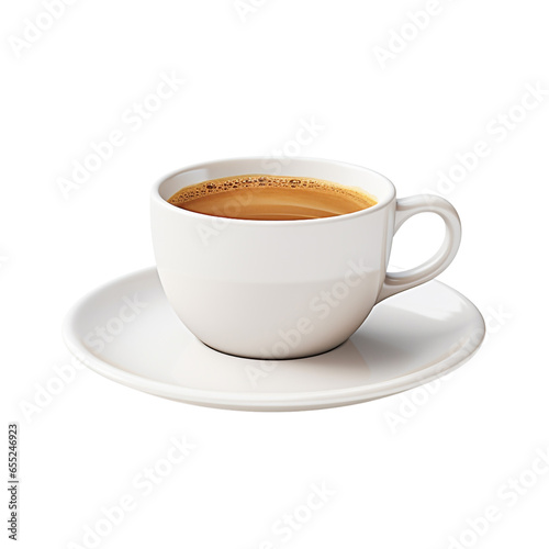 White coffee cup isolated, png, no background