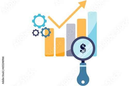 the bar graph rises, the business experiences profit growth