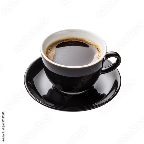 Black coffee cup isolated  png  no background
