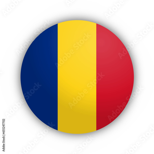 Flaga Rumuni Czadu Przycisk