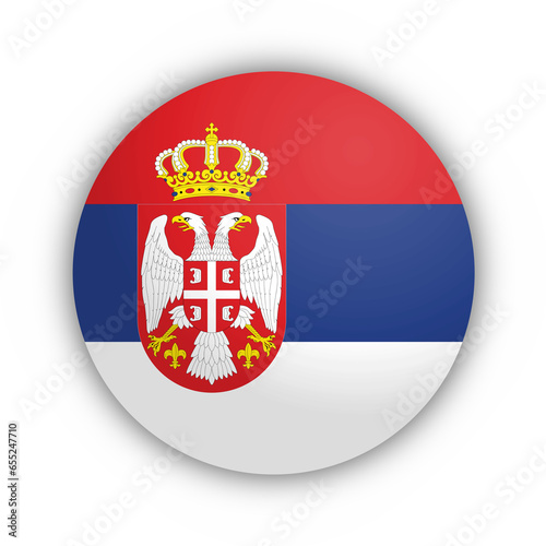 Flaga Serbii Przycisk