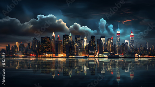 New York Skyline: Where Urban Majesty Meets Timeless Beauty, a Captivating Tale of Manhattan's Iconic Architecture