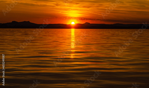sunset in the sea
