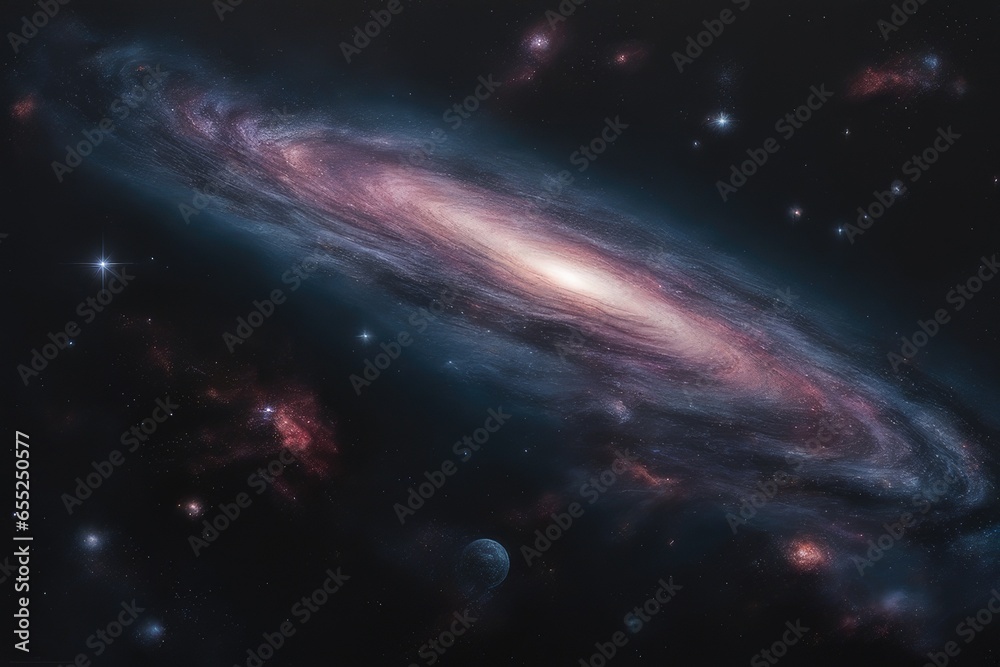 Obraz premium Midnight cosmic universe