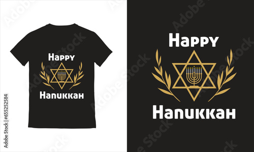 Happy Hanukkah with candles celebrates the light Jewish holiday's illustration.