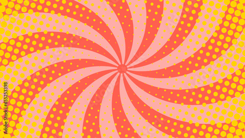 background sunburst spiral texture design comic style. vector illustration. template banner, poster promotion.
