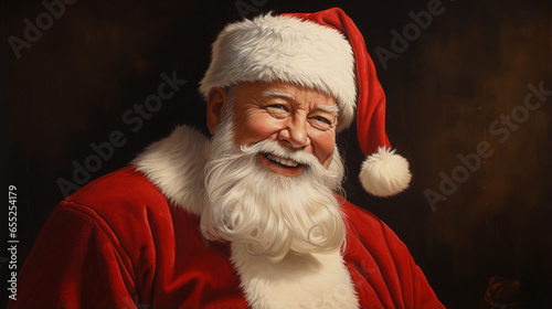 Nostalgic Delight: Santa's 50's Artistic Joy, Generative AI