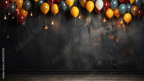 Happy Birthday celebration background with empty space for text  