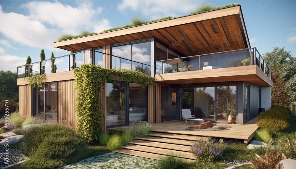 Fototapeta premium Eco-Conscious Living: Building Sustainable Homes