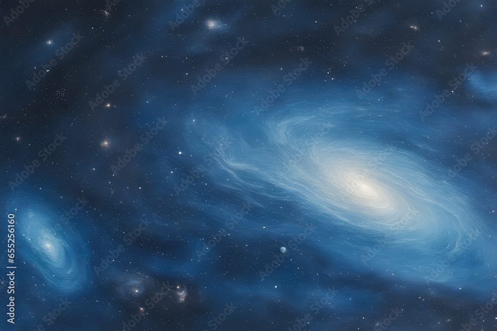 Fototapeta premium Steel blue stellar heaven backdrop
