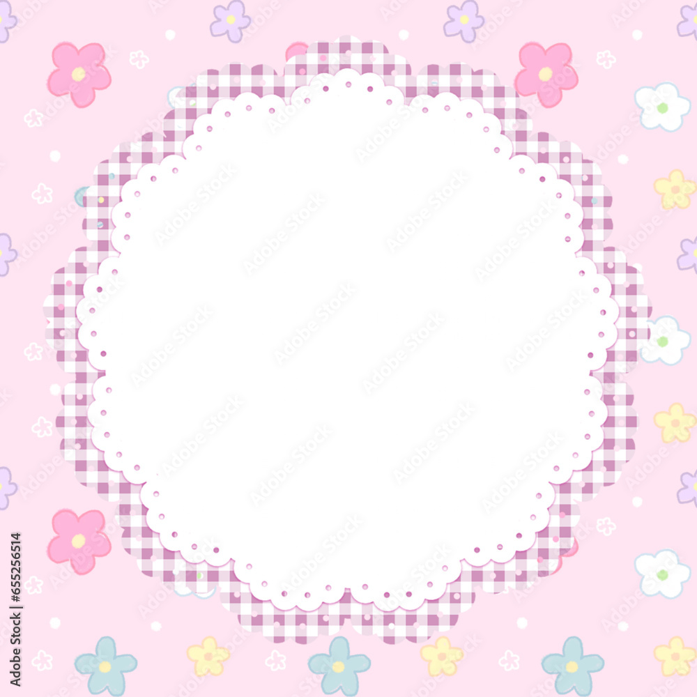 Pinky Note with Flower background 