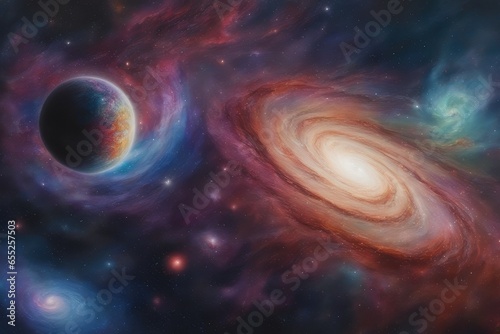 Vivid galactic universe artwork