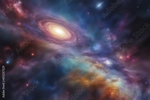 Polychrome galactic backdrop creation