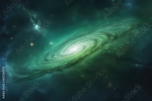 Tea-green celestial vista artwork