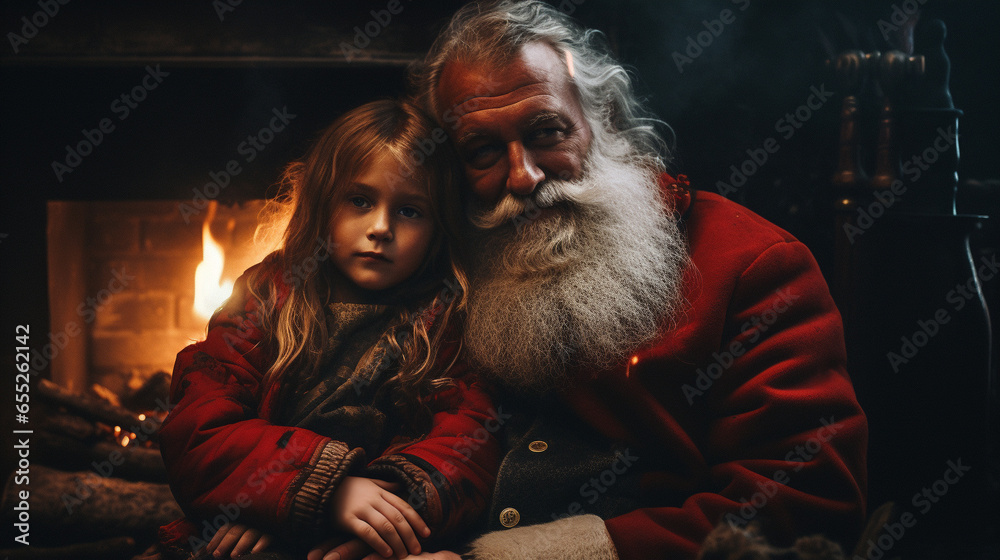 Innocence Unwrapped: Santa's Lap Magic, Generative AI