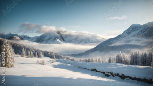 winter landscape in the mountains © Nisit
