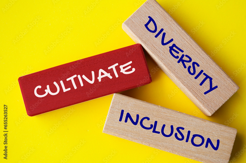 Top view of wooden blocks with text - Diversity, inclusion and equity. Diversity concept. Top view of wooden blocks with text - Diversity, inclusion and equity. Diversity concept.