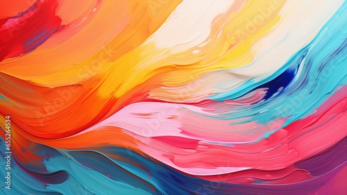  Abstract Rough Colorful Paint Strokes Background