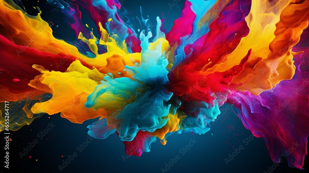 Bold and Energetic Abstract Color Splash Background