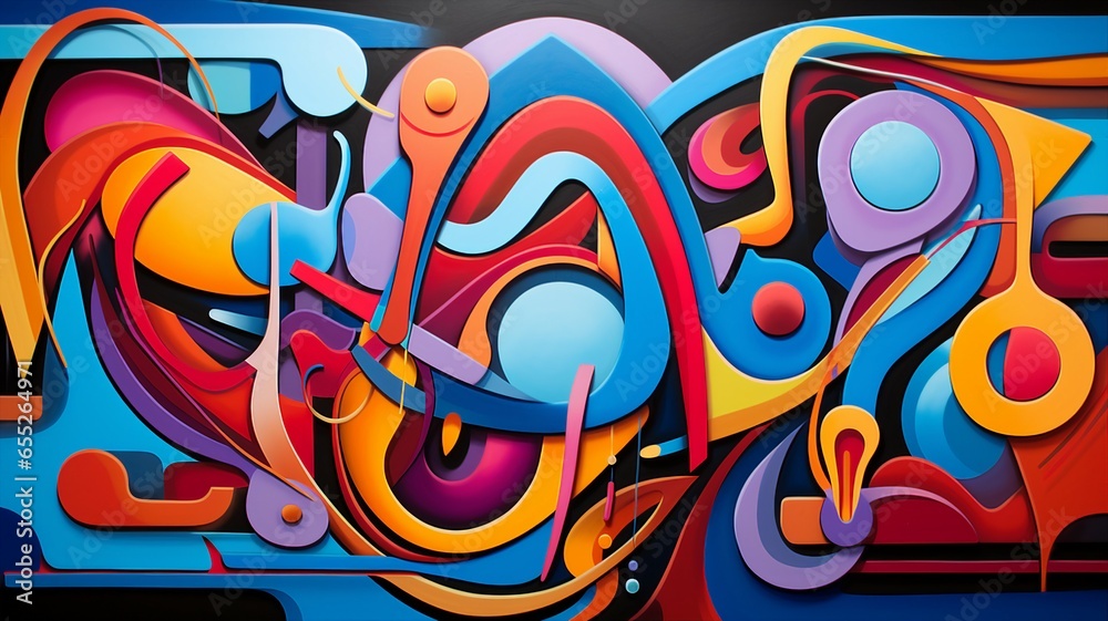 Vivid and Playful Colorful Abstract Composition Vivid and Playful Colorful Abstract Composition