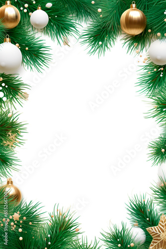 a decorative christmas themed border outside edges photo