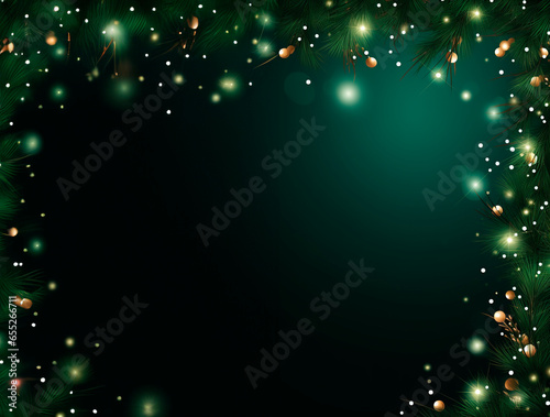 a decorative christmas themed border outside edges