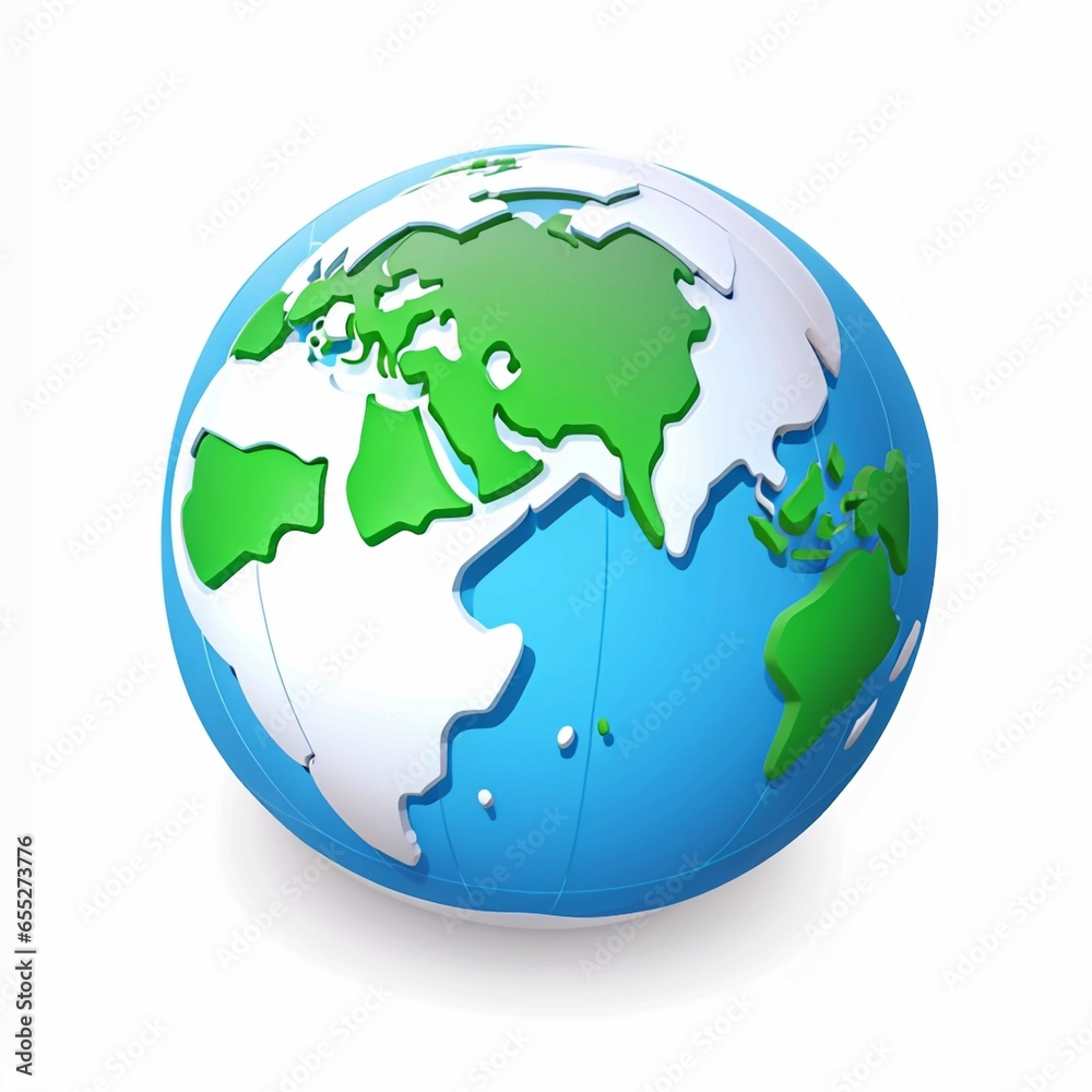 Planet earth vector flat icon (Generative AI) Planet earth vector flat icon (Generative AI)