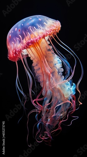 Stunning jellyfish captured underwater display beauty