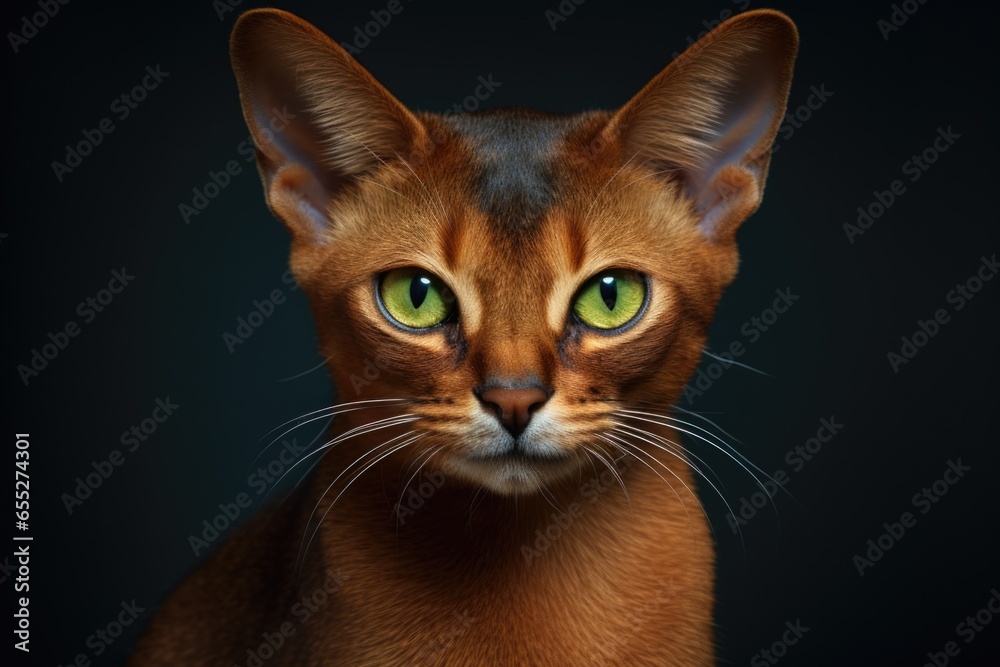 A close up image of a cat with striking green eyes. Perfect for animal lovers or pet-related projects.
