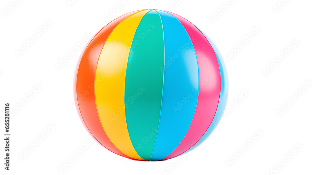 Colorful Beach Ball. Isolated on Transparent background. Colorful Beach Ball. Isolated on Transparent background.