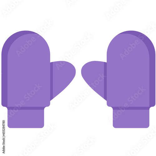 Gloves icon vector for winter event. Mitten icon for cold season graphic resource. Gloves for icon, symbol, winter or Christmas celebration. Winter clothes to keep the body warm