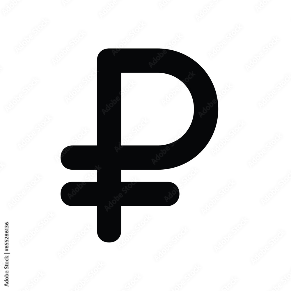 Russian ruble icon, vector simple design Russian ruble icon, vector simple design