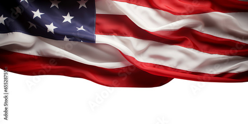 American flag on a transparent background 
