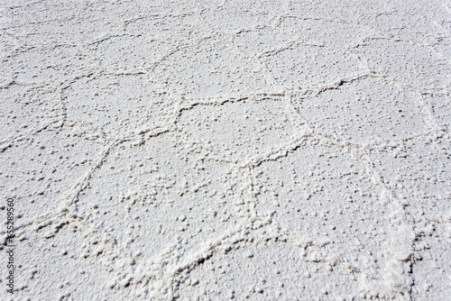 View of salt texture in Uyuni desert