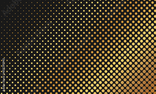 Halftone faded gradient texture. Grunge halftone grit background. Golden and black sand noise wallpaper. Retro pixilated vector backdrop. Vintage retro style. 90s style background, nostalgia pattern